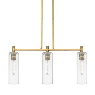 A thumbnail of the Innovations Lighting 434-3I-15-31 Crown Point Linear Brushed Brass / Clear