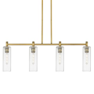 A thumbnail of the Innovations Lighting 434-4I-15-44 Crown Point Linear Brushed Brass / Clear
