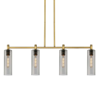 A thumbnail of the Innovations Lighting 434-4I-15-44 Crown Point Linear Brushed Brass / Plated Smoke