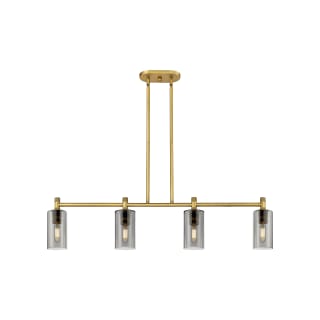 A thumbnail of the Innovations Lighting 434-4I-10-44 Crown Point Linear Brushed Brass / Plated Smoke