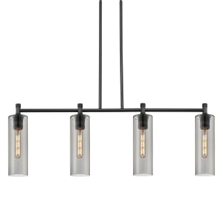 A thumbnail of the Innovations Lighting 434-4I-15-44 Crown Point Linear Matte Black / Plated Smoke