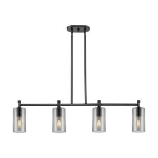 A thumbnail of the Innovations Lighting 434-4I-10-44 Crown Point Linear Matte Black / Plated Smoke