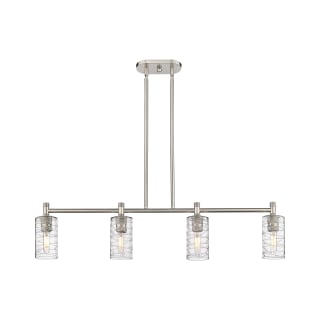 A thumbnail of the Innovations Lighting 434-4I-10-44 Crown Point Linear Satin Nickel / Deco Swirl