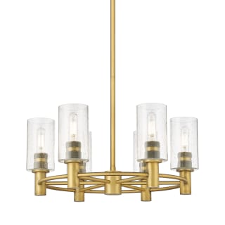 A thumbnail of the Innovations Lighting 434-6CR-10-24 Crown Point Chandelier Brushed Brass / Seedy