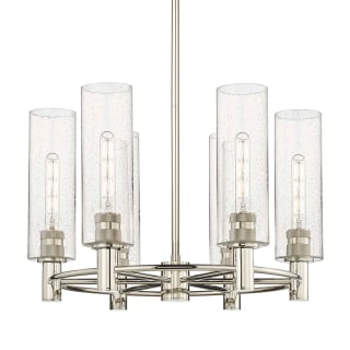 A thumbnail of the Innovations Lighting 434-6CR-16-24 Crown Point Chandelier Polished Nickel / Seedy