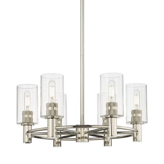 A thumbnail of the Innovations Lighting 434-6CR-10-24 Crown Point Chandelier Polished Nickel / Clear