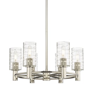 A thumbnail of the Innovations Lighting 434-6CR-10-24 Crown Point Chandelier Polished Nickel / Deco Swirl