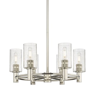 A thumbnail of the Innovations Lighting 434-6CR-10-24 Crown Point Chandelier Polished Nickel / Seedy