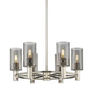 A thumbnail of the Innovations Lighting 434-6CR-10-24 Crown Point Chandelier Polished Nickel / Plated Smoke