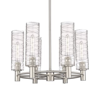 A thumbnail of the Innovations Lighting 434-6CR-16-24 Crown Point Chandelier Satin Nickel / Deco Swirl