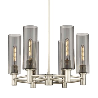 A thumbnail of the Innovations Lighting 434-6CR-16-24 Crown Point Chandelier Satin Nickel / Plated Smoke