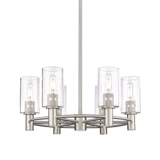 A thumbnail of the Innovations Lighting 434-6CR-10-24 Crown Point Chandelier Satin Nickel / Seedy