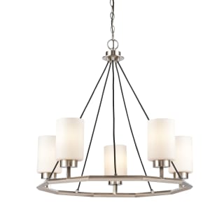 A thumbnail of the Innovations Lighting 441-5CH-27-29 Mila Chandelier Black Satin Nickel / White