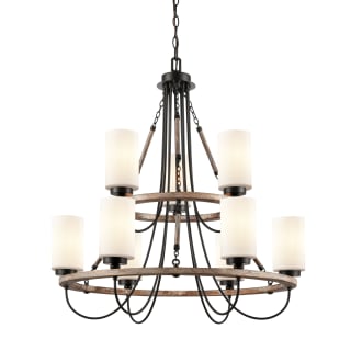 A thumbnail of the Innovations Lighting 442-9CR-33-32 Paladin Chandelier Matte Black / White