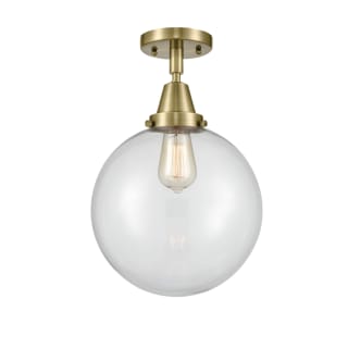 A thumbnail of the Innovations Lighting 447-1C-13-10 Beacon Semi-Flush Antique Brass / Clear