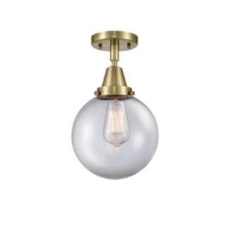 A thumbnail of the Innovations Lighting 447-1C-13-8 Beacon Semi-Flush Antique Brass / Clear