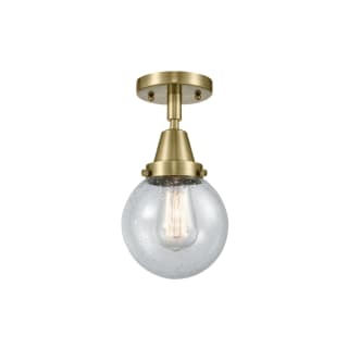 A thumbnail of the Innovations Lighting 447-1C-11-6 Beacon Semi-Flush Antique Brass / Seedy