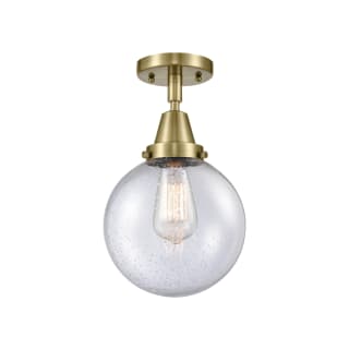 A thumbnail of the Innovations Lighting 447-1C-13-8 Beacon Semi-Flush Antique Brass / Seedy