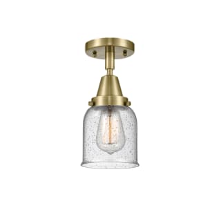 A thumbnail of the Innovations Lighting 447-1C-10-5 Bell Semi-Flush Antique Brass / Seedy