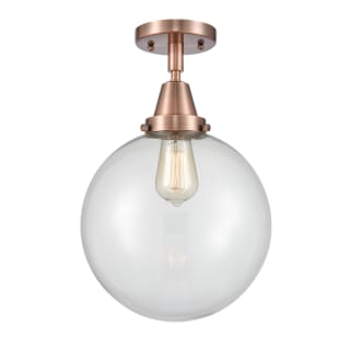 A thumbnail of the Innovations Lighting 447-1C-13-10 Beacon Semi-Flush Antique Copper / Clear