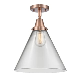 A thumbnail of the Innovations Lighting 447-1C-16-12-L Cone Semi-Flush Antique Copper / Clear