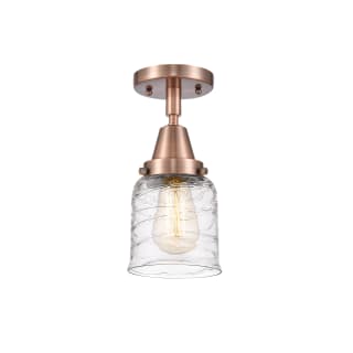 A thumbnail of the Innovations Lighting 447-1C-10-5 Bell Semi-Flush Antique Copper / Deco Swirl