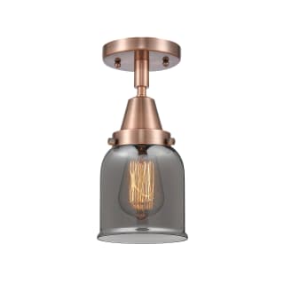 A thumbnail of the Innovations Lighting 447-1C-10-5 Bell Semi-Flush Antique Copper / Plated Smoke