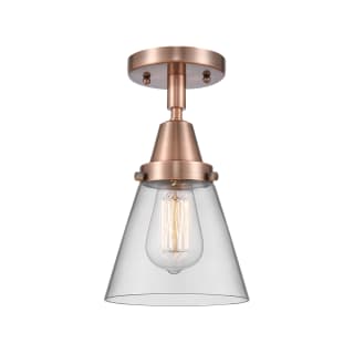 A thumbnail of the Innovations Lighting 447-1C-10-6 Cone Semi-Flush Antique Copper / Clear