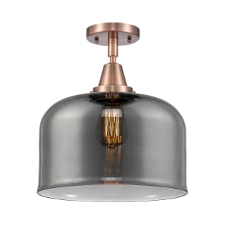 A thumbnail of the Innovations Lighting 447-1C-13-12-L Bell Semi-Flush Antique Copper / Plated Smoke