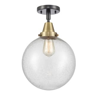A thumbnail of the Innovations Lighting 447-1C-13-10 Beacon Semi-Flush Black Antique Brass / Seedy