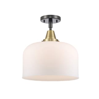 A thumbnail of the Innovations Lighting 447-1C-13-12-L Bell Semi-Flush Black Antique Brass / Matte White