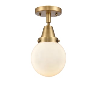A thumbnail of the Innovations Lighting 447-1C-11-6 Beacon Semi-Flush Brushed Brass / Matte White