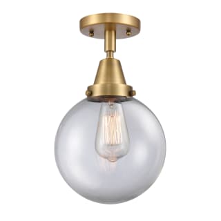 A thumbnail of the Innovations Lighting 447-1C-13-8 Beacon Semi-Flush Brushed Brass / Clear