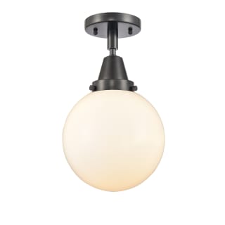 A thumbnail of the Innovations Lighting 447-1C-13-8 Beacon Semi-Flush Matte Black / Matte White