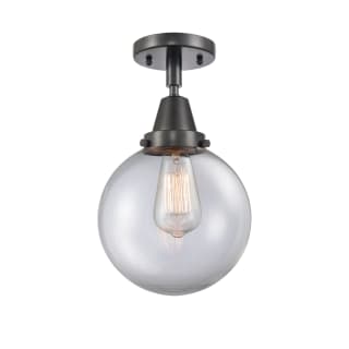 A thumbnail of the Innovations Lighting 447-1C-13-8 Beacon Semi-Flush Matte Black / Clear