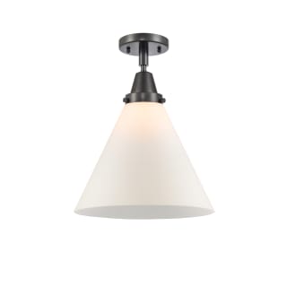 A thumbnail of the Innovations Lighting 447-1C-16-12-L Cone Semi-Flush Matte Black / Matte White