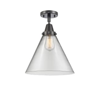 A thumbnail of the Innovations Lighting 447-1C-16-12-L Cone Semi-Flush Matte Black / Clear