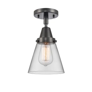 A thumbnail of the Innovations Lighting 447-1C-10-6 Cone Semi-Flush Matte Black / Clear