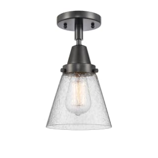 A thumbnail of the Innovations Lighting 447-1C-10-6 Cone Semi-Flush Matte Black / Seedy