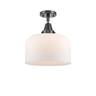 A thumbnail of the Innovations Lighting 447-1C-13-12-L Bell Semi-Flush Matte Black / Matte White