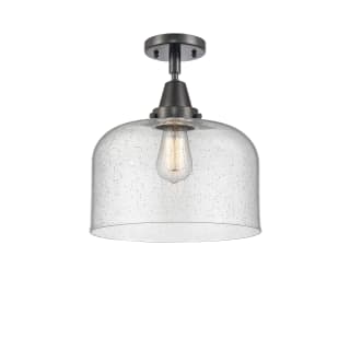 A thumbnail of the Innovations Lighting 447-1C-13-12-L Bell Semi-Flush Matte Black / Seedy