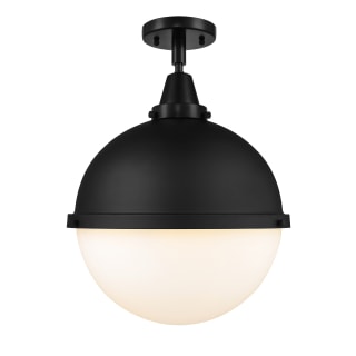 A thumbnail of the Innovations Lighting 447-1C-18-13 Hampden Semi-Flush Matte Black / Matte White