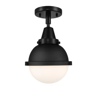 A thumbnail of the Innovations Lighting 447-1C-11-7 Hampden Semi-Flush Matte Black / Matte White