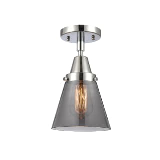 A thumbnail of the Innovations Lighting 447-1C-10-6 Cone Semi-Flush Polished Chrome / Plated Smoke