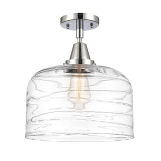 A thumbnail of the Innovations Lighting 447-1C-13-12-L Bell Semi-Flush Polished Chrome / Clear Deco Swirl