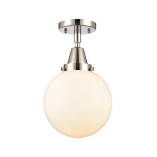 A thumbnail of the Innovations Lighting 447-1C-13-8 Beacon Semi-Flush Polished Nickel / Matte White