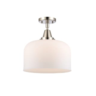 A thumbnail of the Innovations Lighting 447-1C-13-12-L Bell Semi-Flush Polished Nickel / Matte White