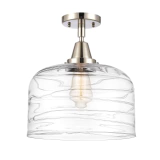 A thumbnail of the Innovations Lighting 447-1C-13-12-L Bell Semi-Flush Polished Nickel / Clear Deco Swirl