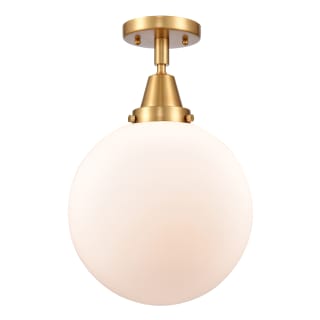 A thumbnail of the Innovations Lighting 447-1C-13-10 Beacon Semi-Flush Satin Gold / Matte White