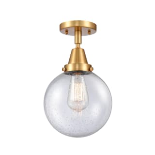 A thumbnail of the Innovations Lighting 447-1C-13-8 Beacon Semi-Flush Satin Gold / Seedy